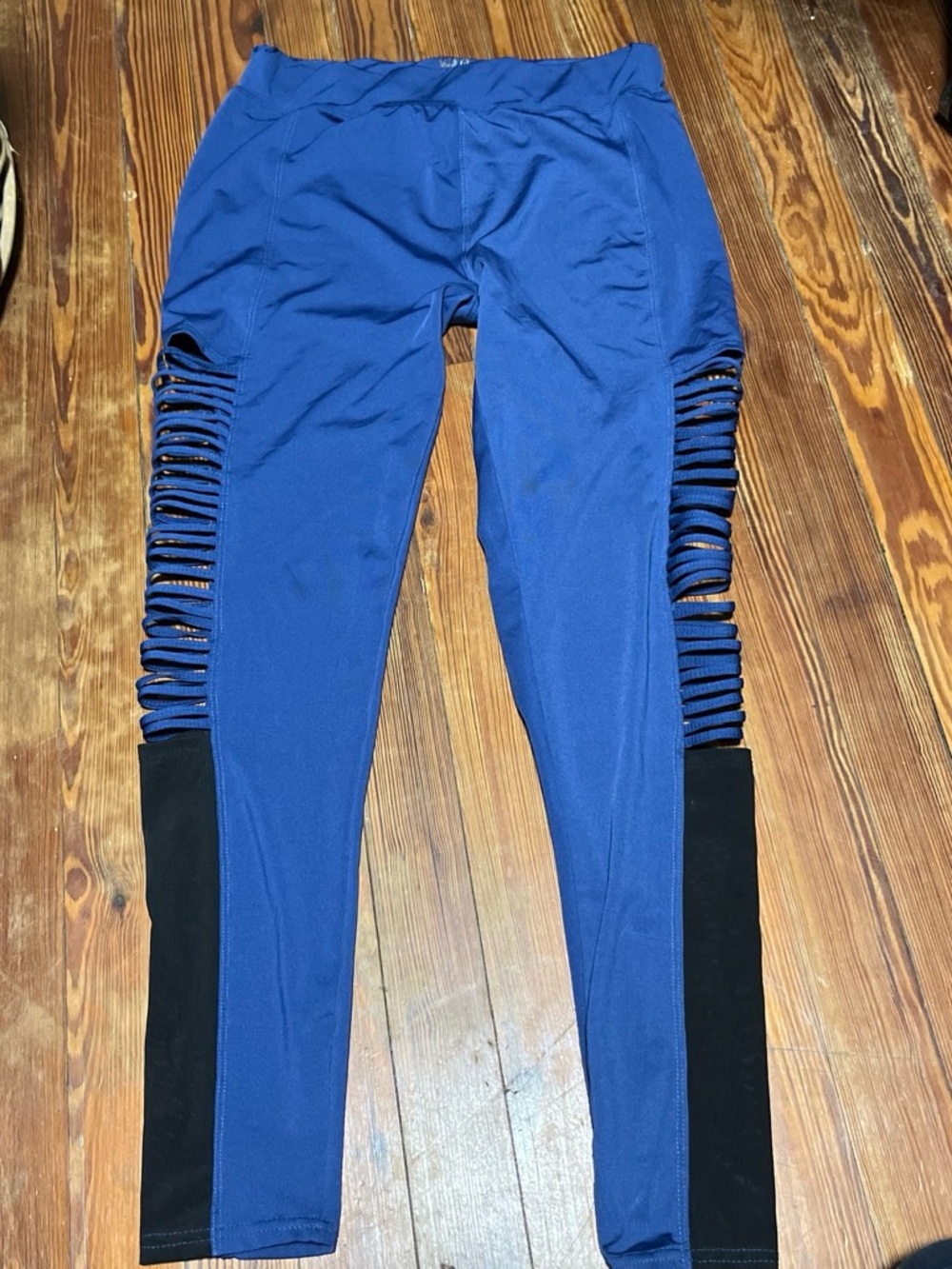 Blue Women’s Leggings with Side Cutouts - Brand